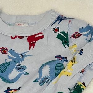 Hanna Andersson dragon print pajamas, 4T